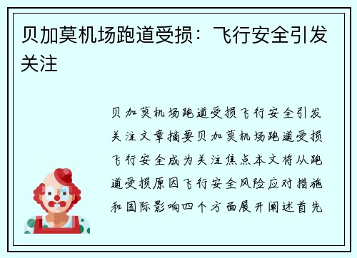 贝加莫机场跑道受损：飞行安全引发关注